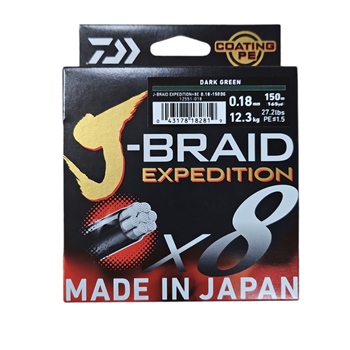 Daiwa J-Braid Expedition X8 Dark Green 150m 1