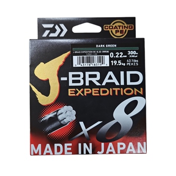 Daiwa J-Braid Expedition X8 Dark Green 300m 1